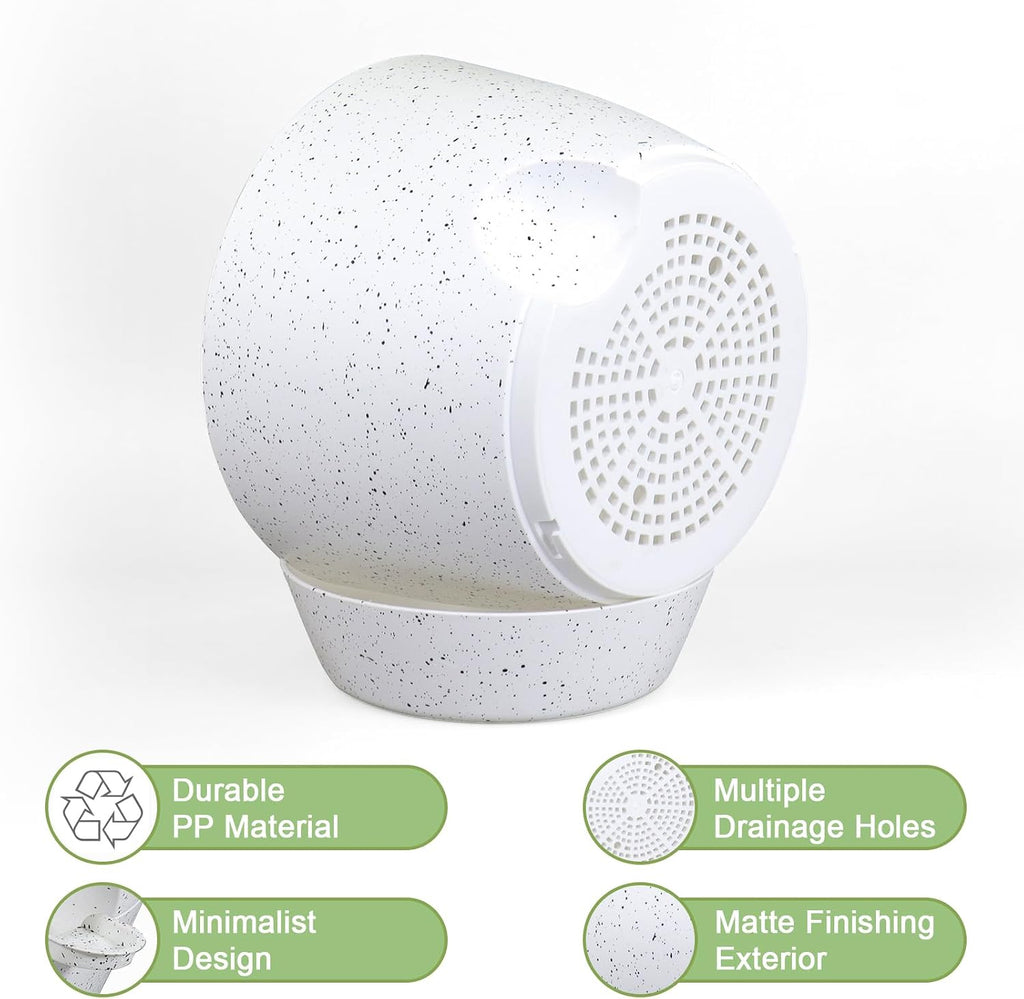 WSMKSZ 12/10/9 inch Large Self Watering Pots, Plant Pots with Mesh Drainage Holes for Indoor Outdoor Garden Plants