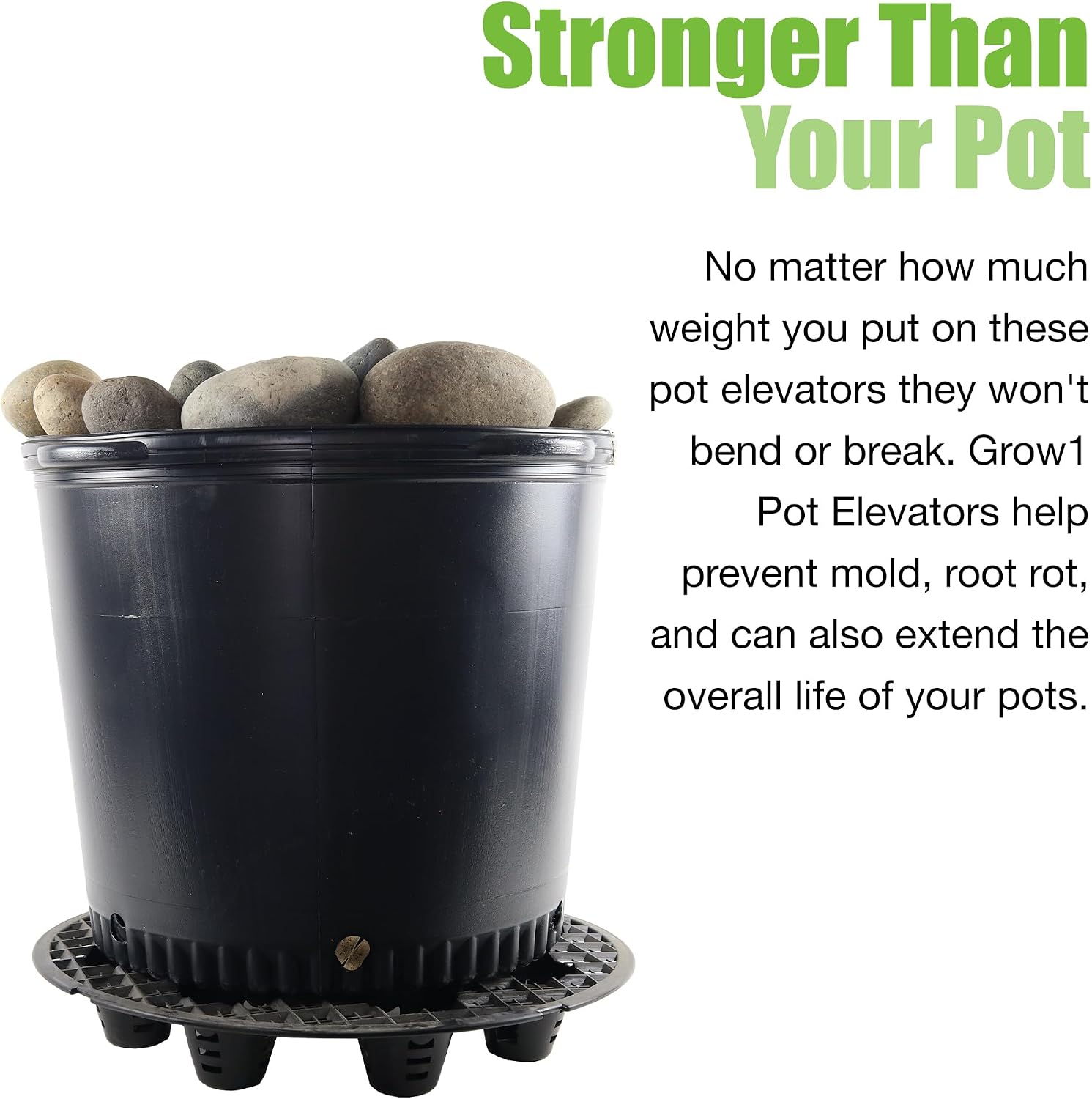 Grow1 18.5-Inch Pot Elevators for Plants (6-Pack)