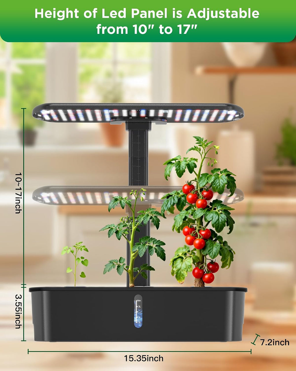Hydroponics Growing System Kit 12 Pods Indoor Garden, Hydroponic Indoor Herb Garden Kit with Grow Light, Smart in Door