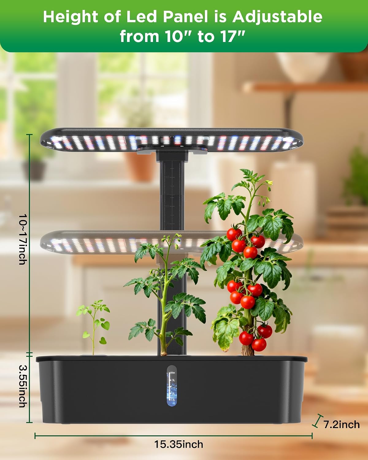Hydroponics Growing System Kit 12 Pods Indoor Garden, Hydroponic Indoor Herb Garden Kit with Grow Light, Smart in Door