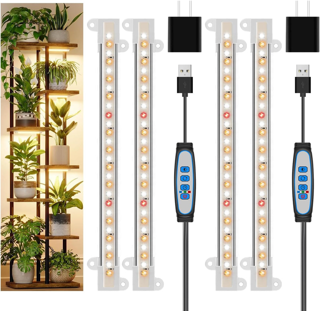 Wiaxulay 8in Grow Lights for Indoor Plants, Full Spectrum Plant Light Strip
