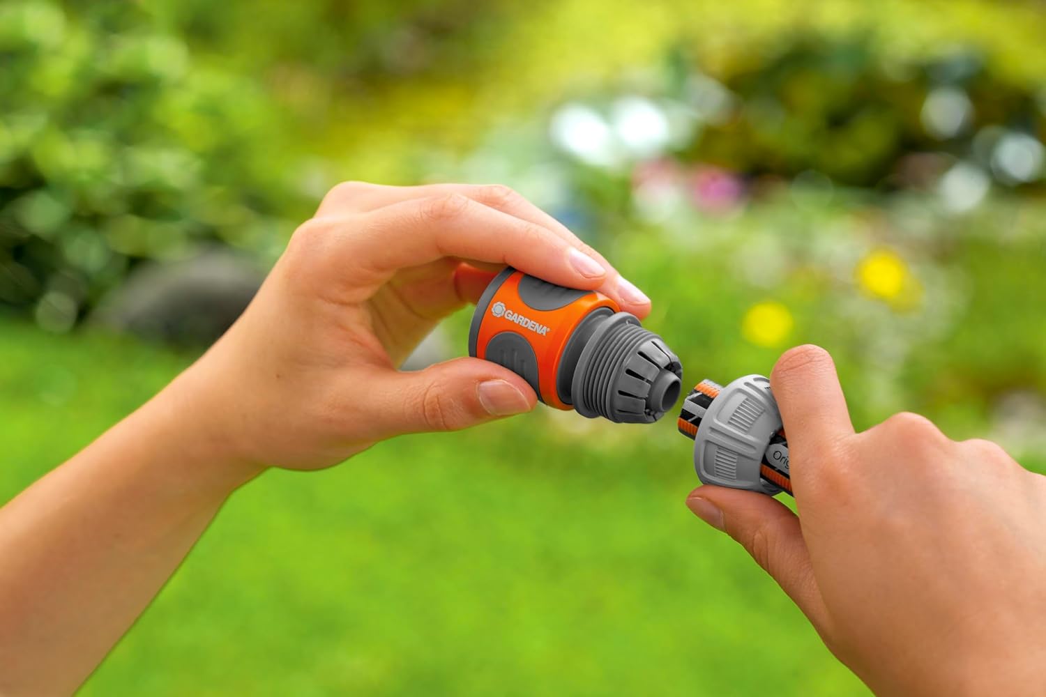 Gardena hose connector set 13 mm (1/2 inch) and 15 mm (5/98 inches): For start and end of the hose, connection suitable