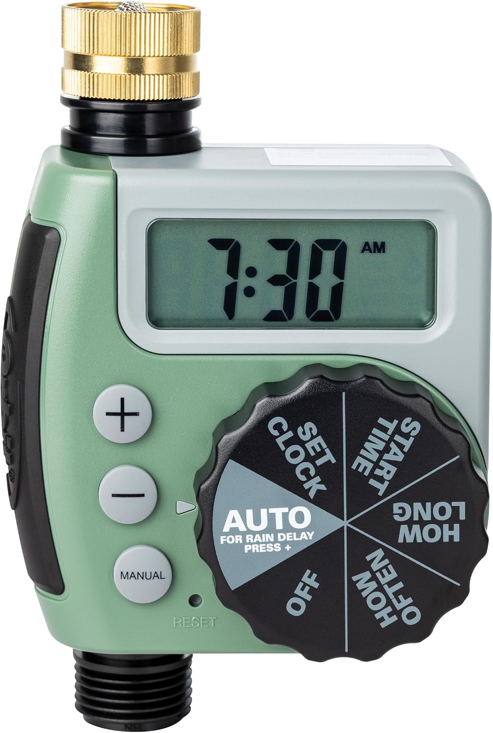 Orbit One Outlet Single-Dial Hose Faucet Timer - Easy Programmable - For Garden Watering System - LCD Hose Timer with