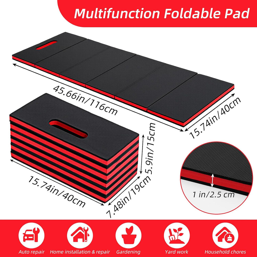 Kifmurase 1" Foldable Thick Kneeling Pad Comfortable EVA Foam Knee Pads | 5 Fold, Waterproof, Mechanic Kneeling Pad