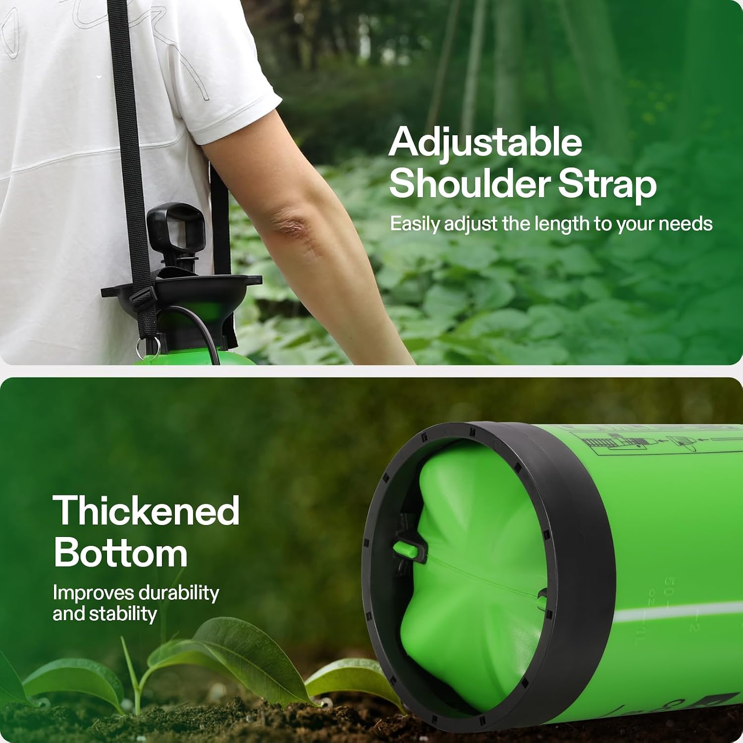 VIVOSUN 1.35-Gallon Pump Pressure Sprayer | Lawn & Garden Water Sprayer with Adjustable Shoulder Strap, for Spraying
