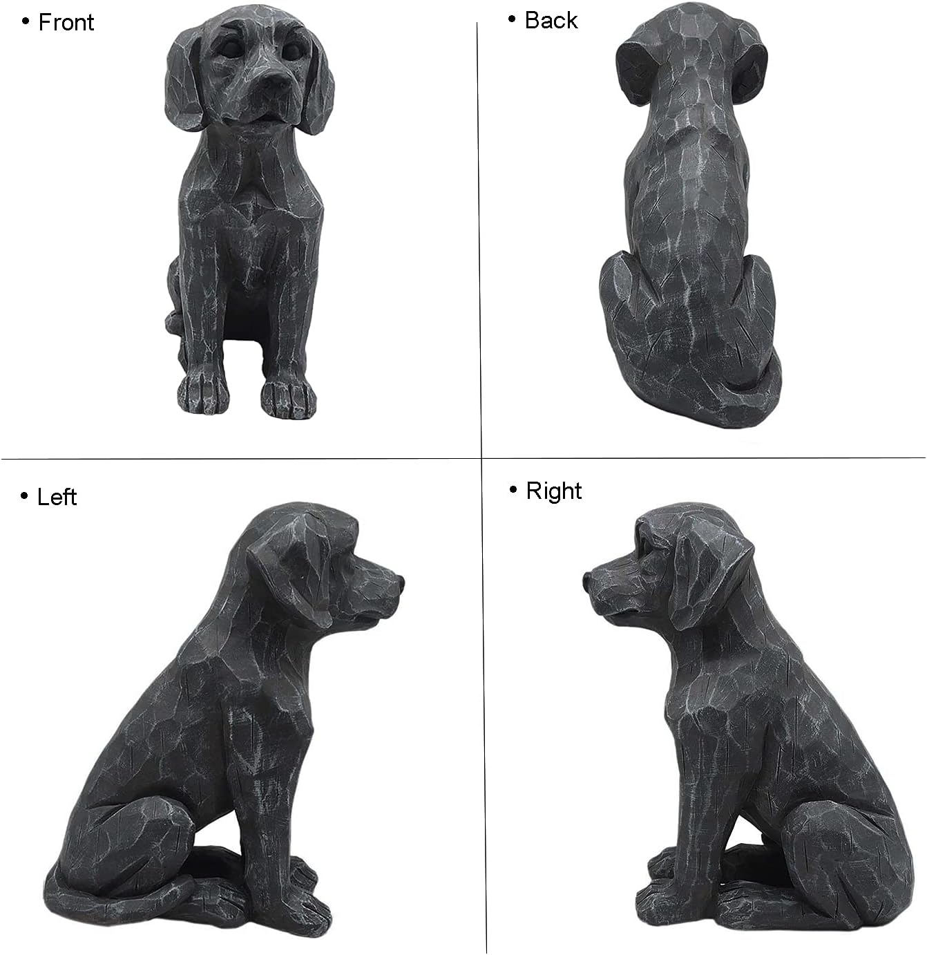 Labrador Dog Statue, 11.22 Inch Resin Retriever Garden Animal Decor | Realistic Hand-Painted Accent For Gardens