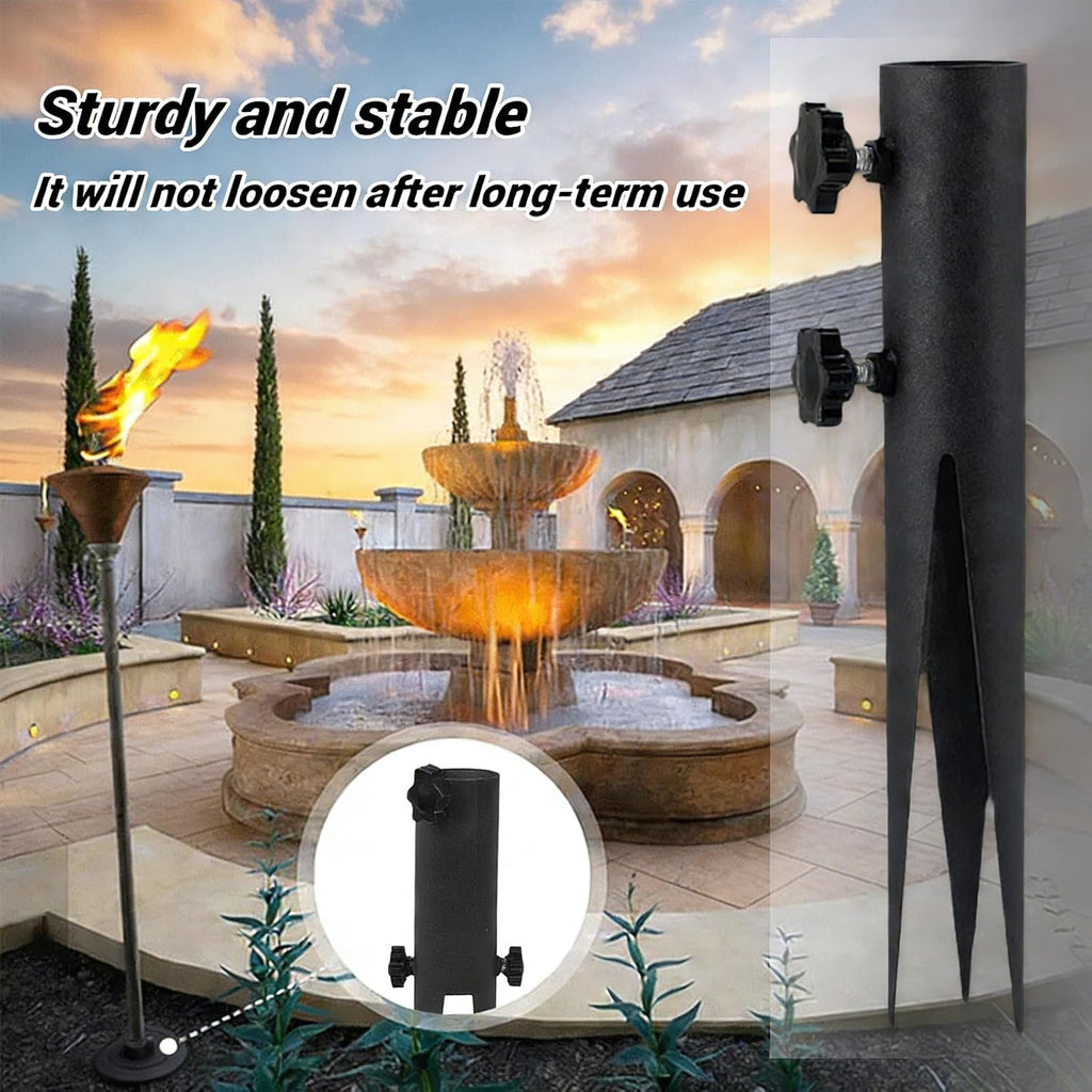4-Pack Flag Pole Ground Stake,Flagpole Brackets, Compatible with Diameters Ranging from ½“ to 1 ¼”,Suitable for
