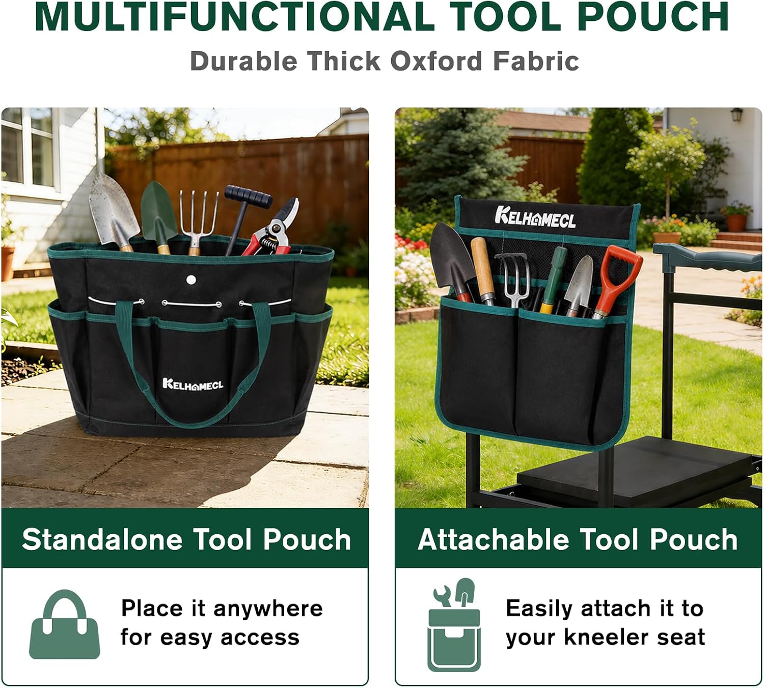 Garden Kneeler and Seat - Extra Wide Thick EVA Pad, Heavy Duty Foldable Garden Bench Holds 350lbs, 2-in-1 Gardening