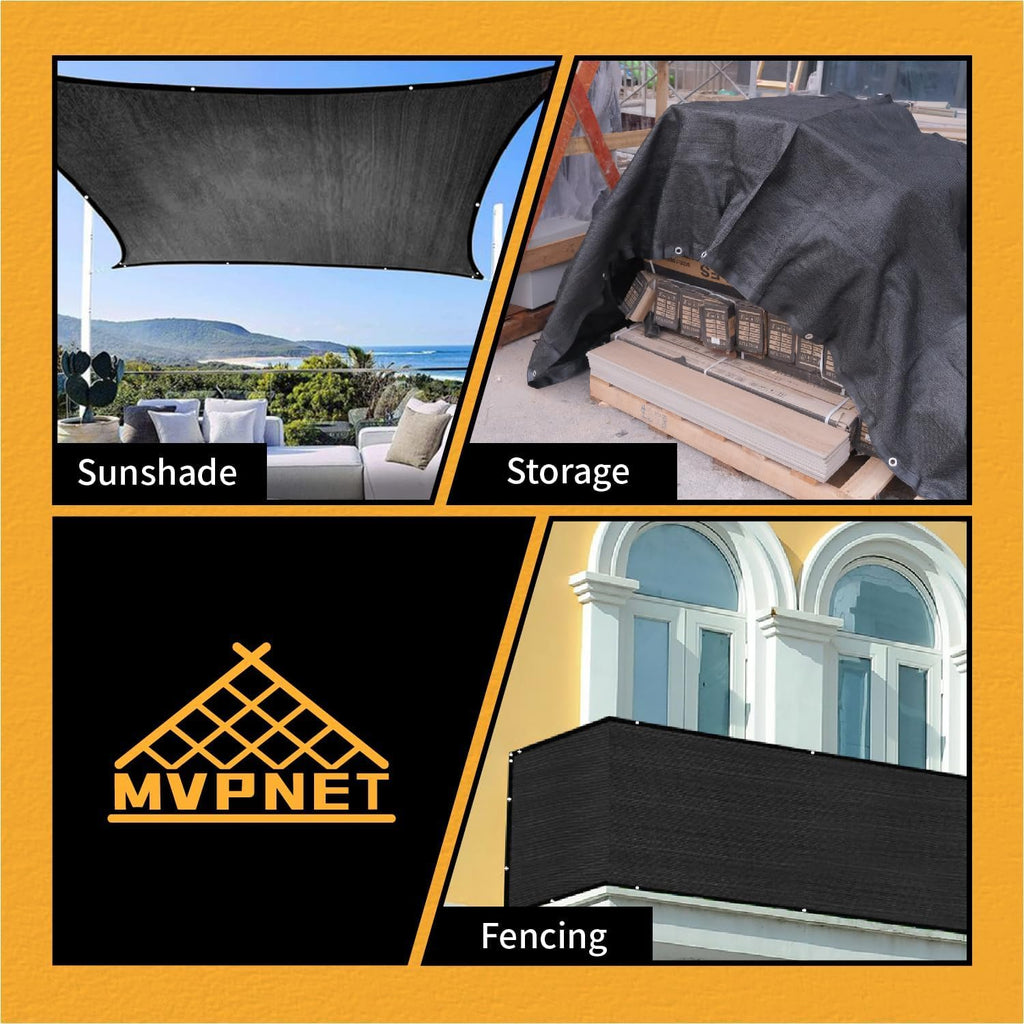 90% Sun Shade Cloth for Garden 20x30Ft UV Resistant Mesh Tarp,Black