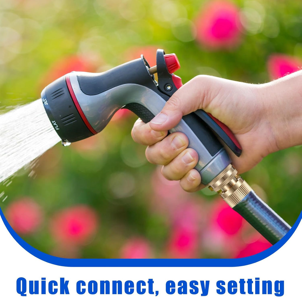 Therwen 12 Sets Garden Hose Quick Connector Solid 3/4 Inch Water Hose Connectors No Leak Heavy Duty Garden Fitting