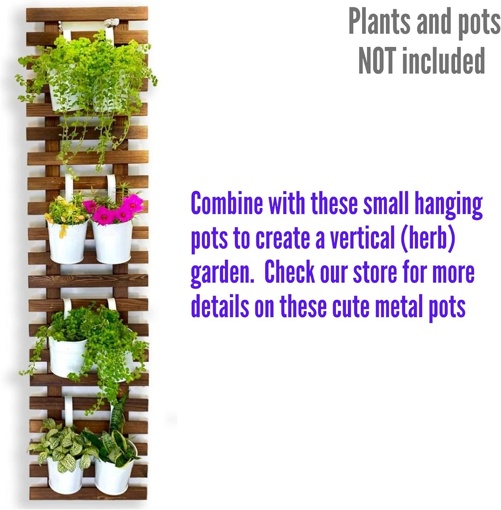 ShopLaLa Wall Planter for Climbing Plants Outdoor (150cm) Hanging Planters | Wooden Living Vertical Garden Outdoor