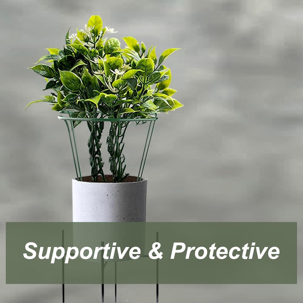 12 Pack Plant Support Stake, 16 Inch Peony Cages and Supports for Outdoor Plants, with 15 Pcs Plant Labels, 20 Pcs