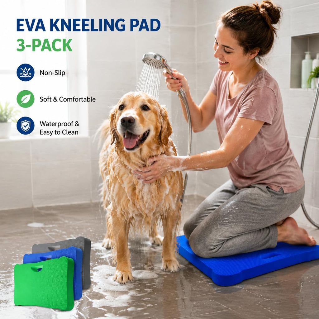 3 Pack Kneeling Mats, Heavy Duty Thick Foam Kneeling Pad, Shock Absorbent Pads, High Density Premium Kneeling Pads for
