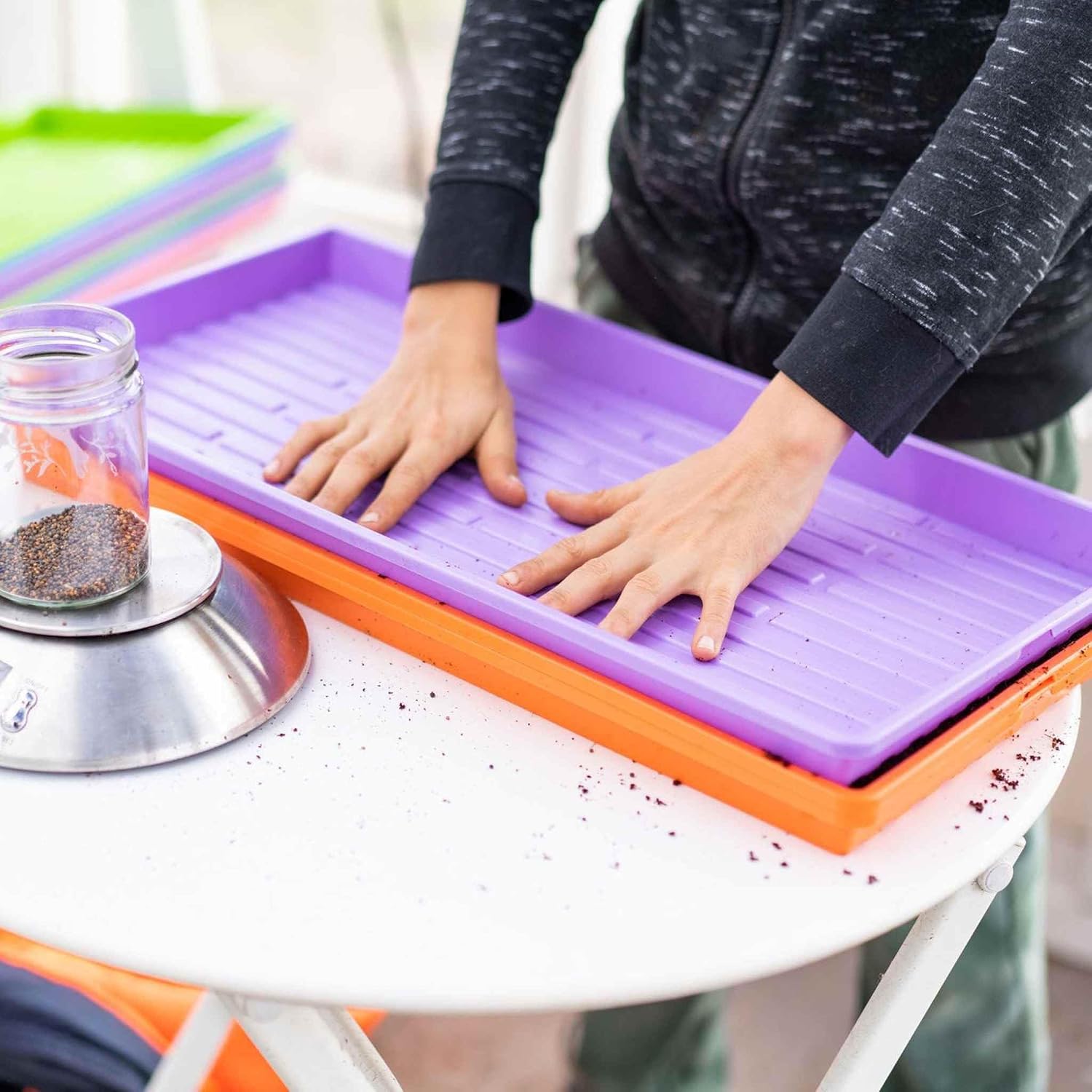 Bootstrap Farmer Extra Strength 1020 Trays, Purple with Holes, 10 Pack