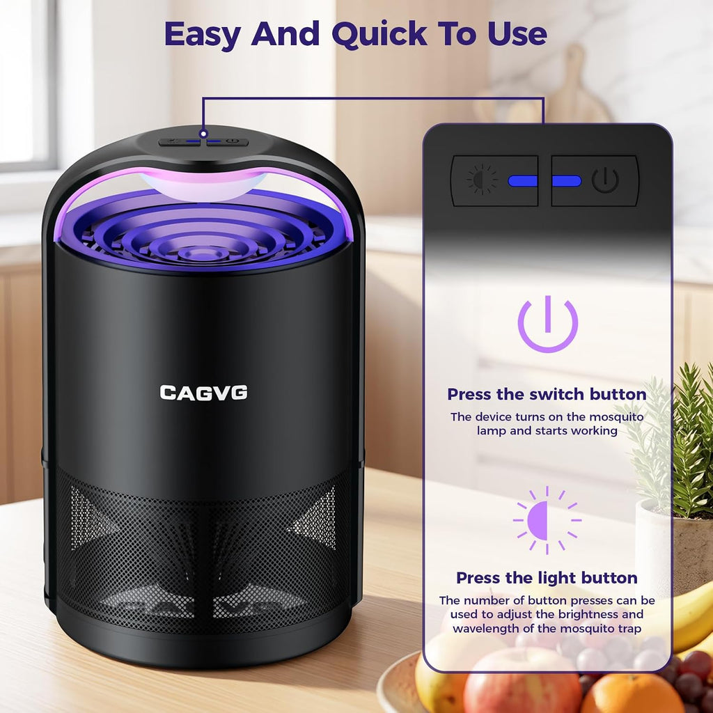 Fly Trap Indoor, Fruit Fly Traps for Indoors Flying Insect Gnat Traps for House Indoor with Adjustable Lighting, Bug