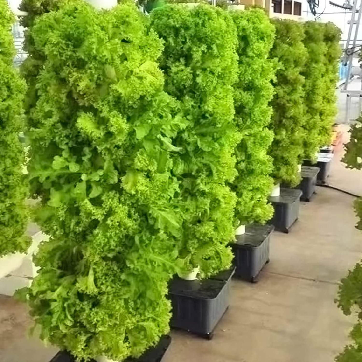 Hydroponic Grow Kit, Hydroponics Vertical Growing System, 15 Floors 45 Holes Aquaponics Growing System Kit, Aeroponic
