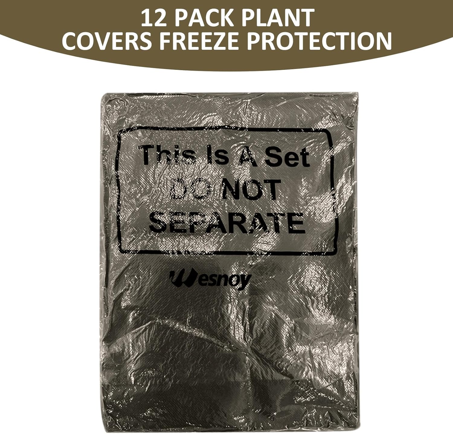 12 Packs Winter Plant Covers Freeze Protection Drawstring Tree Cover 23.62 x 31.5 in Large Reusable Frost Protection