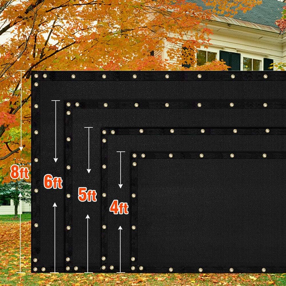 iCover 4x50ft Privacy Screen Fence, Outdoor Fencing Panels, Garden Windscreen Mesh Shade Sail Net Barrier, Include
