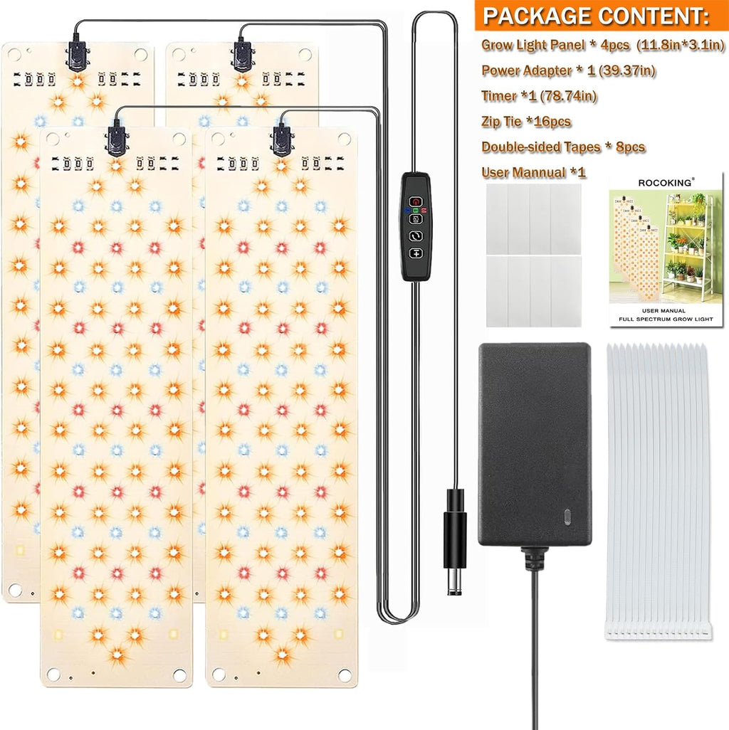 Grow Light,40W Ultra-Thin Panel Grow Lights for Indoor Plants,316LEDs Full Spectrum Grow Lights for Under Cabinet