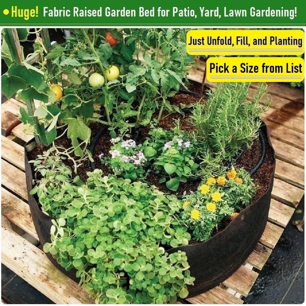 200 Gallon Big Raised Garden Bed Bag (50x24 inch) Large Plant Grow Bag for Tomato,Potato Planter,Herbs Veggies