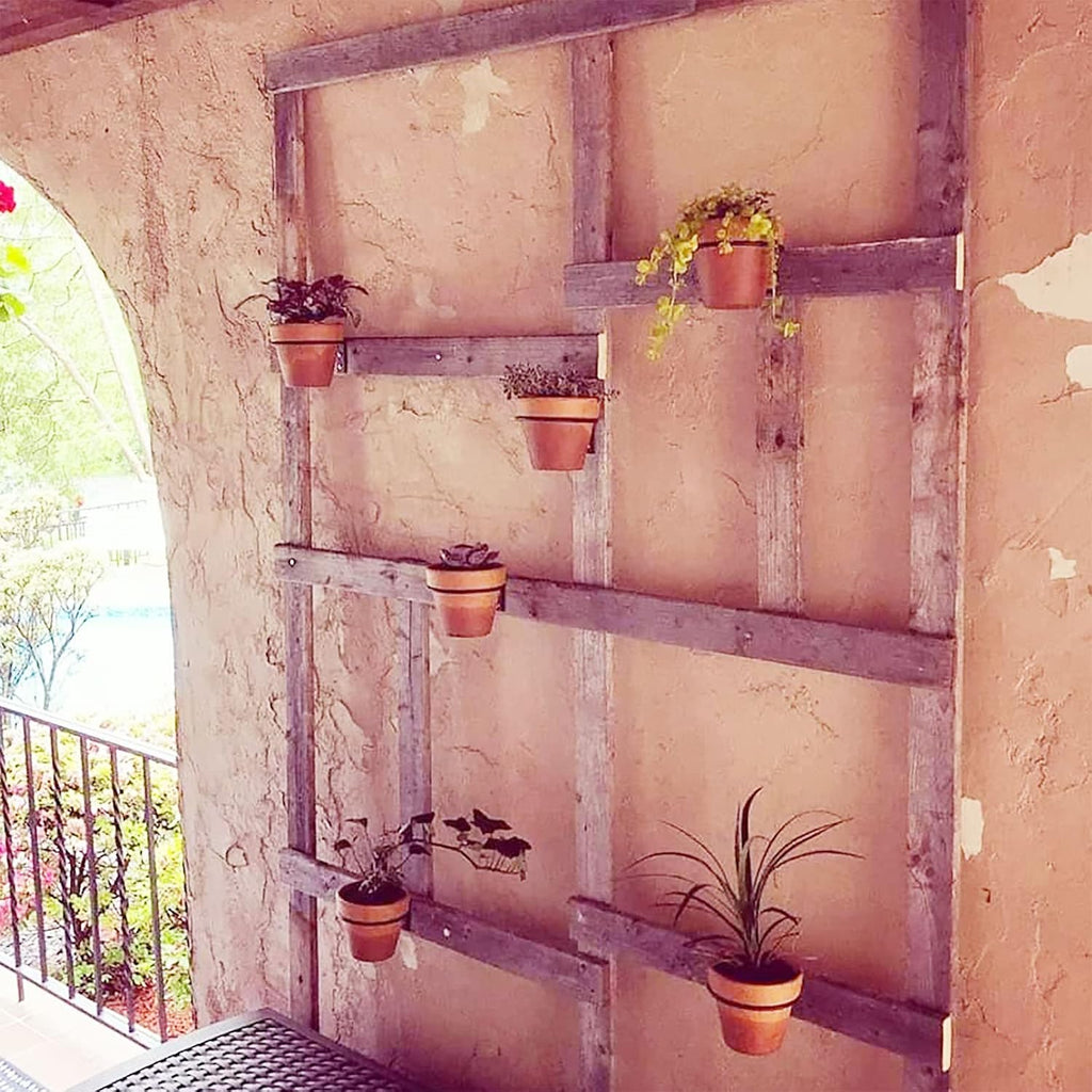 10 PCS 5 Inches Flower Pot Holder Ring, Wall Mounted Wall Plant Hanger, Collapsible Metal Wall Planter Holder for