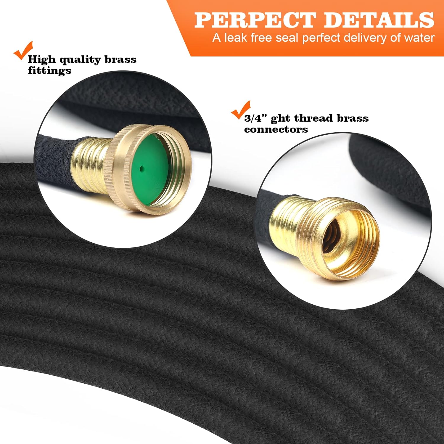 Soaker Hose 100 FT for Garden with 1/2" Diameter Irrigation Hose Save 70% of Water Solid Brass Interface Eminently