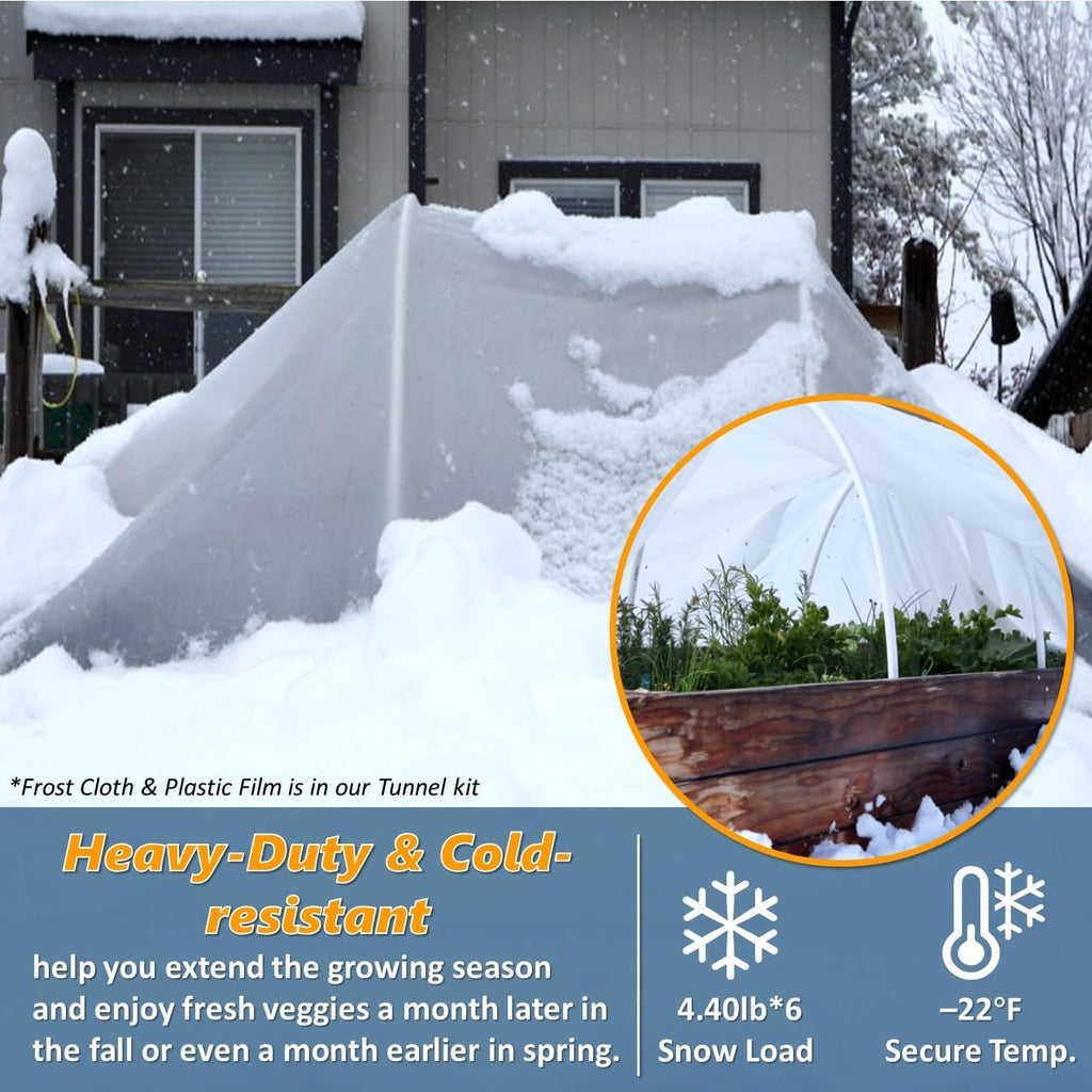 Greenhouse Hoops for 2-4ft Wide Raised Beds, 6.56ft Long Super Bendable Fiberglass Garden Hoops, Weather Resistant Grow