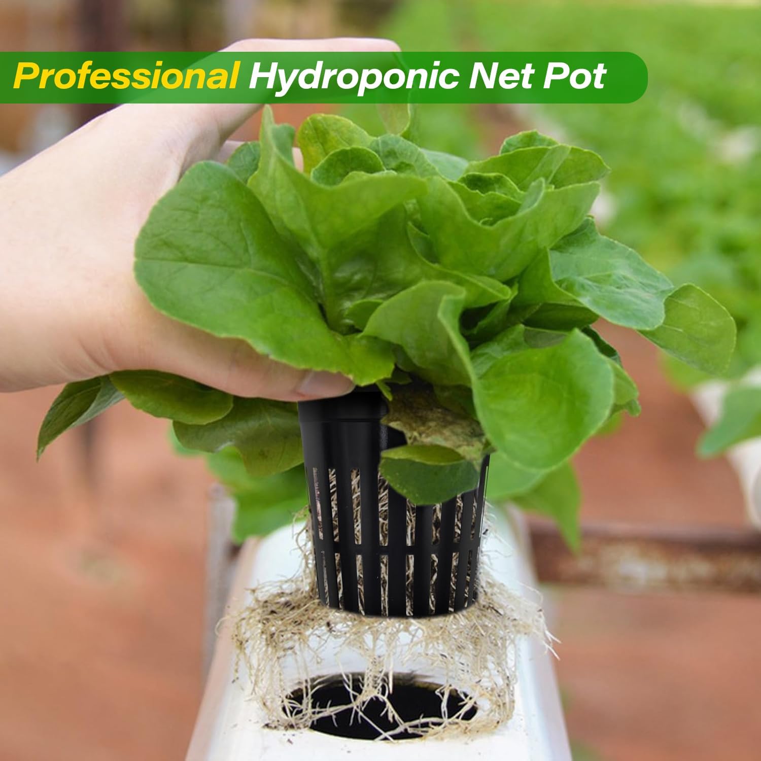 2 Inch Net Pots for Hydroponics 100 Pack Net Cups Hydroponic Baskets | 2 Inch 100 Pack Heavy Duty Mesh Hydroponic Net