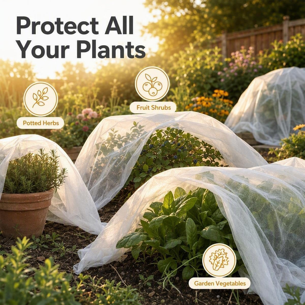 Plant Covers Freeze Protection 10 x 50 FT,0.9oz/yd² Frost Cloth | Floating Row Cover Plant Blankets for Garden Clod