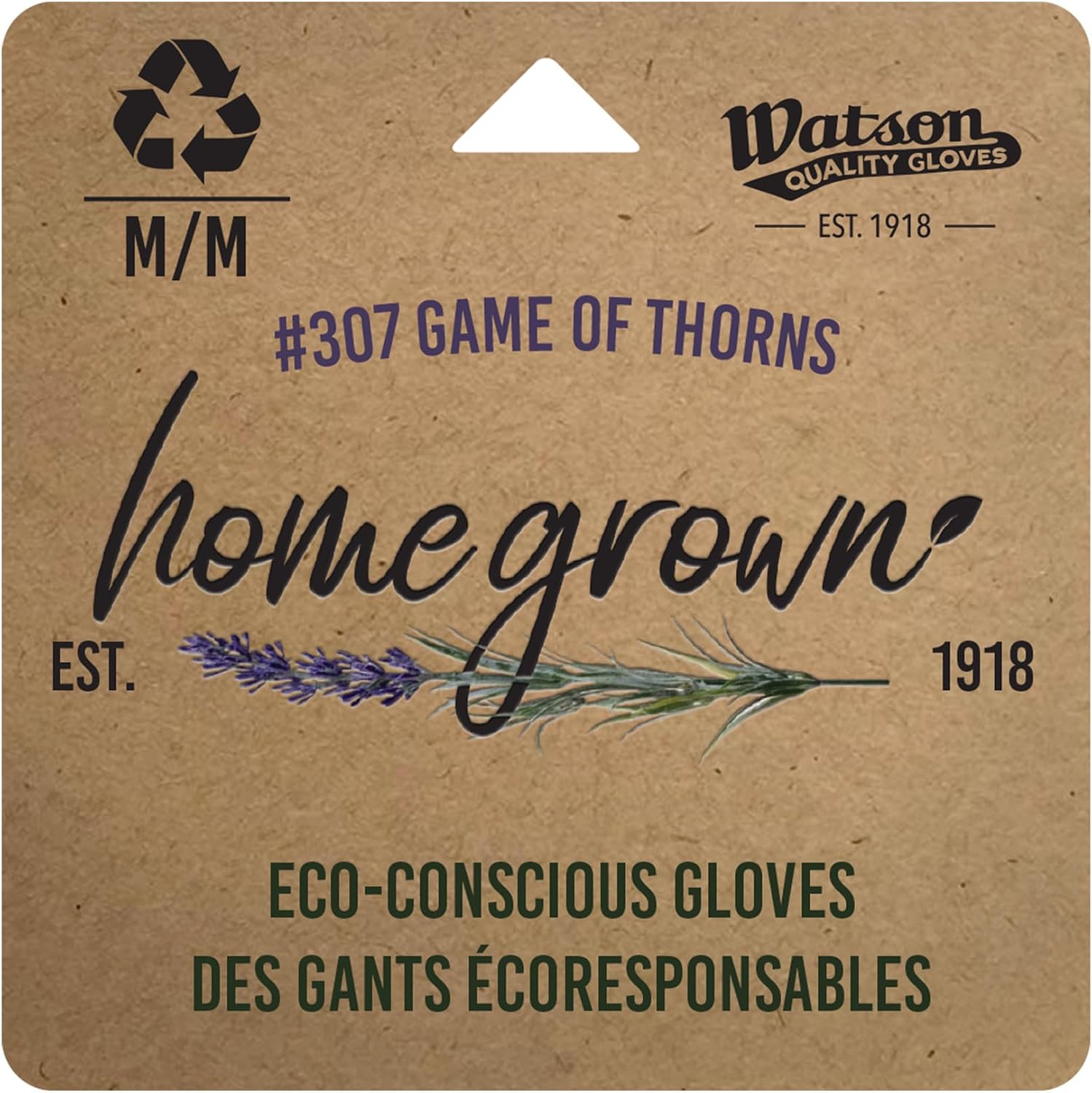 Watson Gloves #307 Game of Thorns Ladies Gauntlet Gardening Gloves made with Recycled WasteNot™ Polyester (L (Pack of