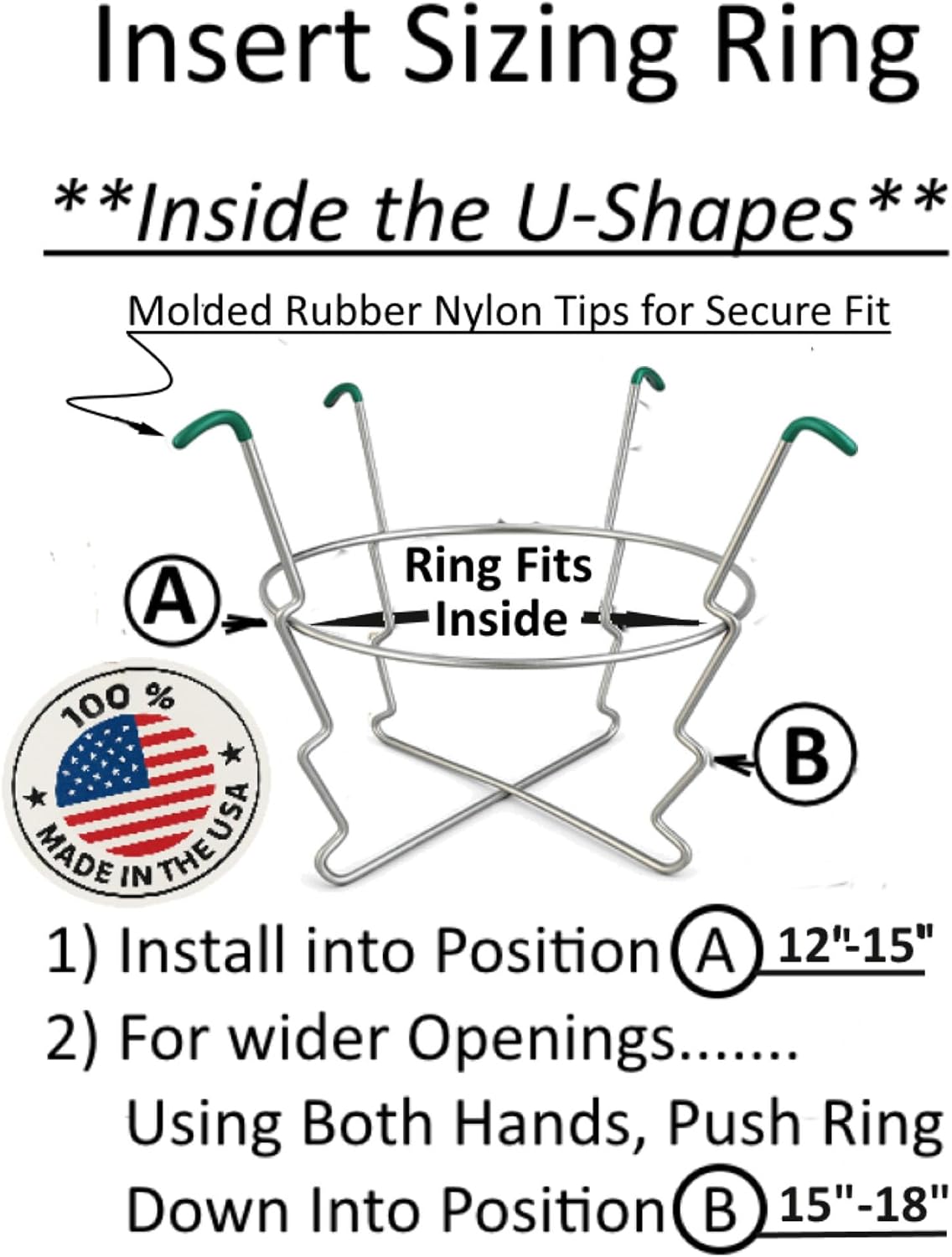 The DropNPlanter/Premium Adjustable Patented Design-Rubber Tips-Stable Fit in The TOP/Flower Pot Openings from 12-18