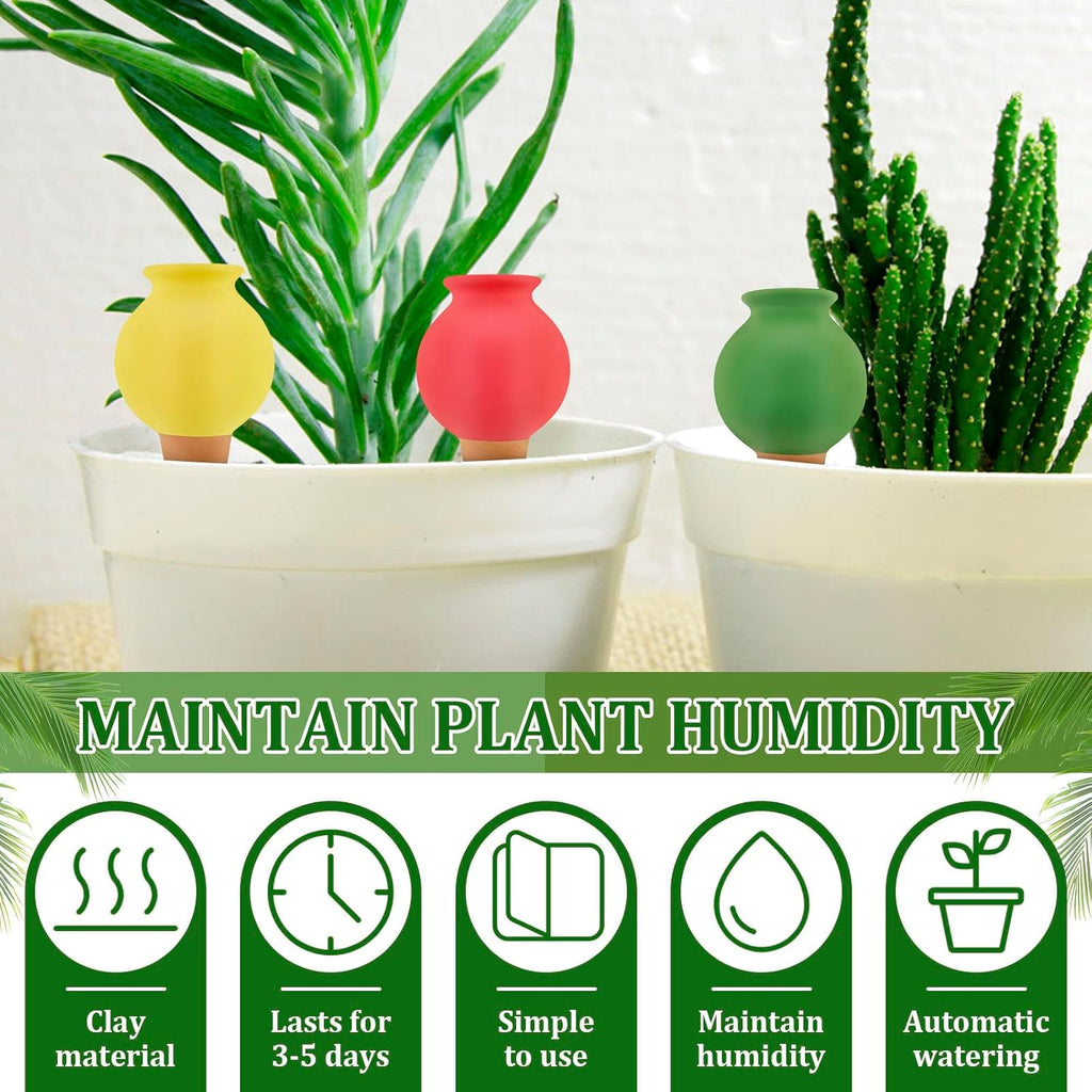 8PCS Terracotta Watering Spikes, Self Watering Planter Insert Irrigation Dripper, Automatic Watering Devices, Watering