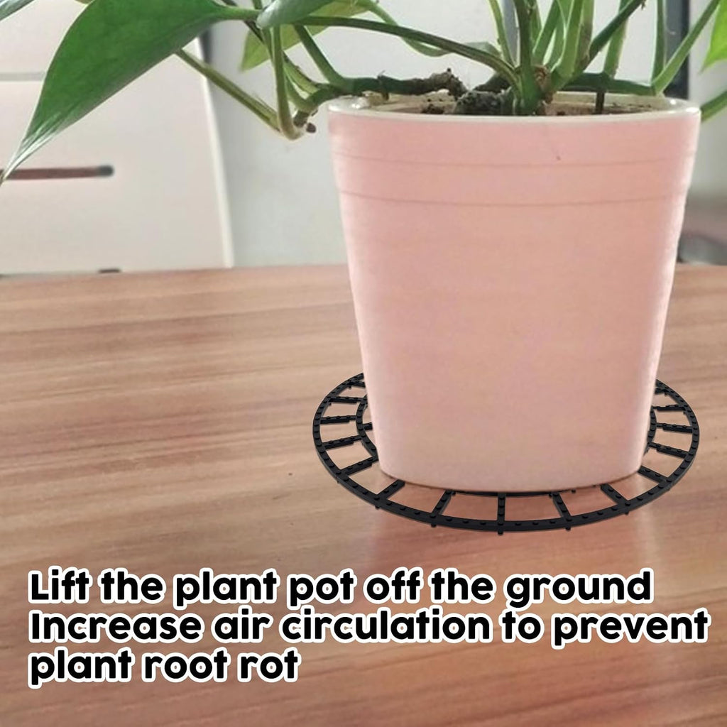 10 PCS Plant Riser for Pots In/Outdoor, Patio & Deck Floor Protector Flower Plant Stands 12 inch Adjustable Pot Risers