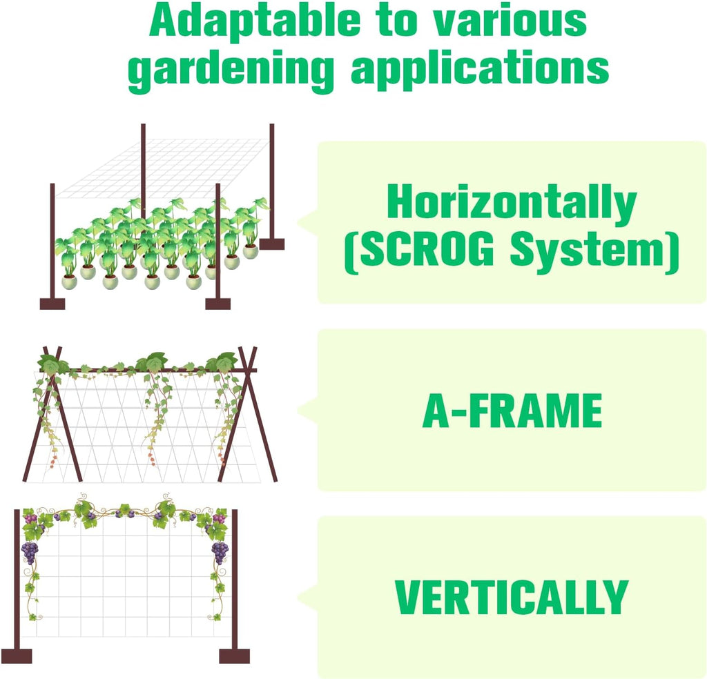 Trellis Netting 5 x 350ft 6x6 in Soft Mesh Garden Netting, Climbing Plants | Heavy Duty Trellis Netting, for Climbing