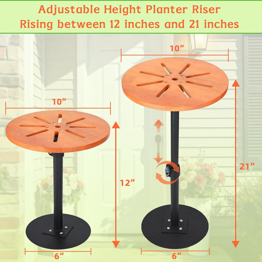 Adjustable Plant Risers for Inside Pots,12-21"Planter Inserts for Large Pot | Adjustable Plant Risers Fill Bottom of