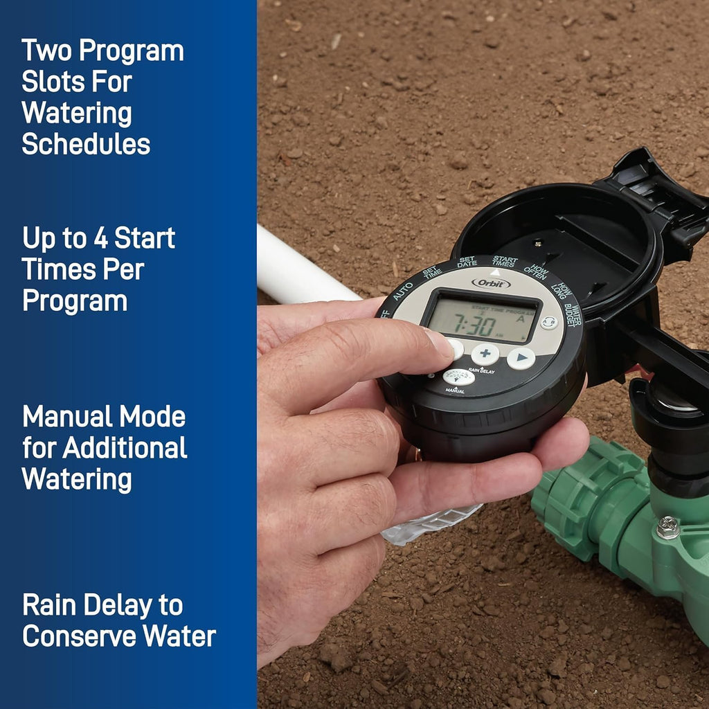 2-Pack Orbit 57865 Battery-Operated Sprinkler Timer - Convenient Automated Watering Device (2 Total timers)