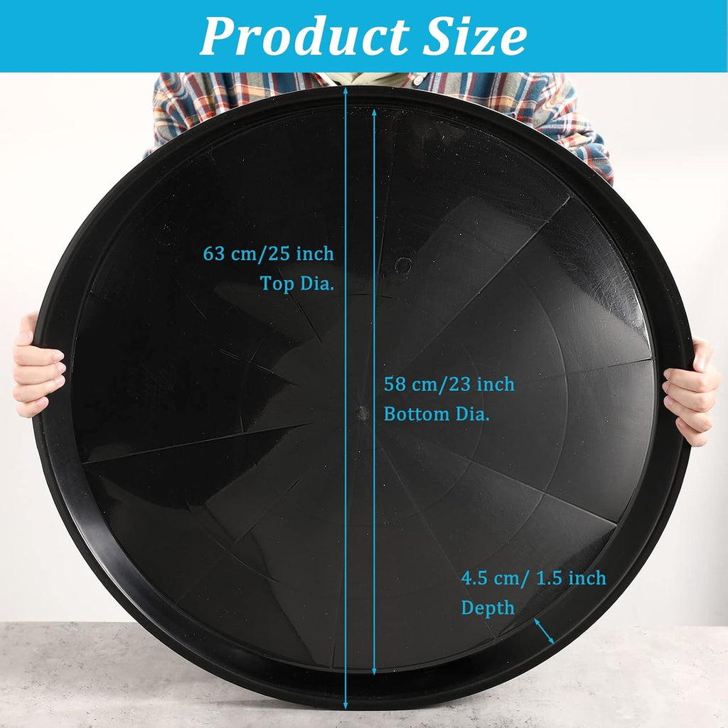 Eccliy 10 Packs 25 Inch Plastic Large Plant Saucers Heavy Duty Planter Trays Jumbo Flower Pot Saucers Plastic Water