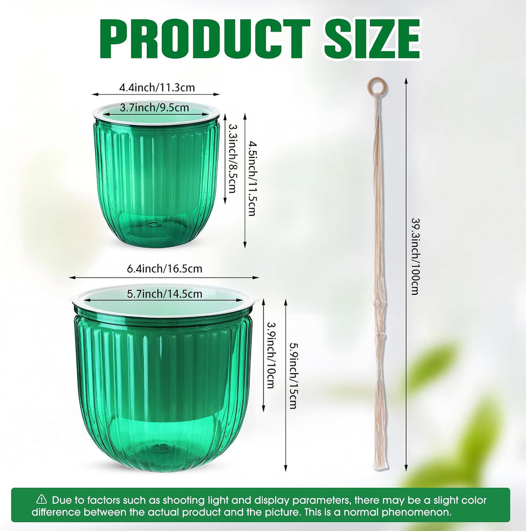 Hanging Planter Set of 6 Self Watering Indoor Flower Pots with Water Level Indicator Modern Plant Hangers for Indoor