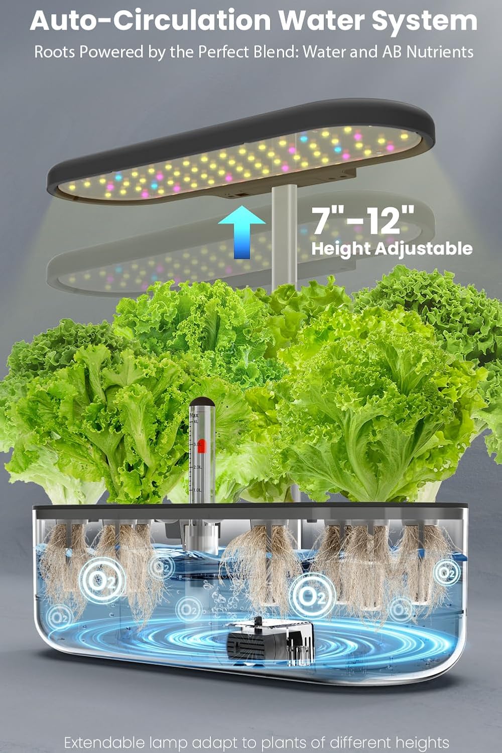 inbloom 12 Pods Hydroponics Growing System Kit, Herb Garden Planter Indoor Kit, Indoor Gardening Hydroponics Growing