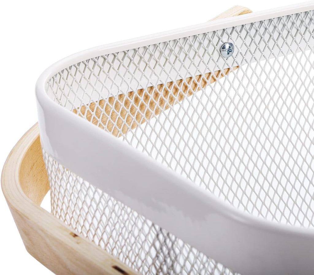 Mesh Storage Basket with Handle, Garden Harvest Basket, Mesh Fruit Basket Bin for Gathering Vegetables