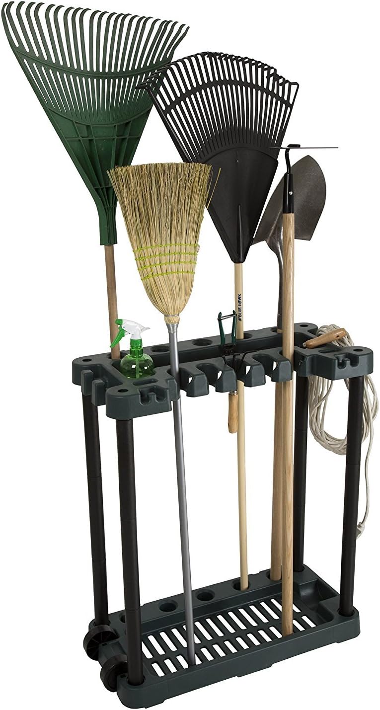 Garden Tool Organizer - Utility Rack, Holds Yard Tools - Garage Organizers and Storage Home Essentials by Stalwart - 40