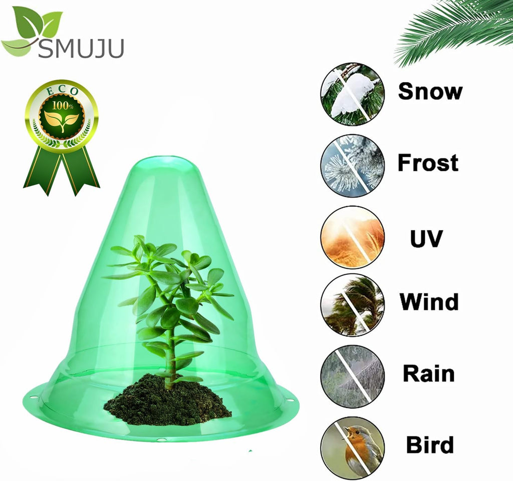 【20 Pieces】 Garden Cloches for Plants, Large Plant Covers Plant Protectors Transparent Bell Jar Cloches to Protect
