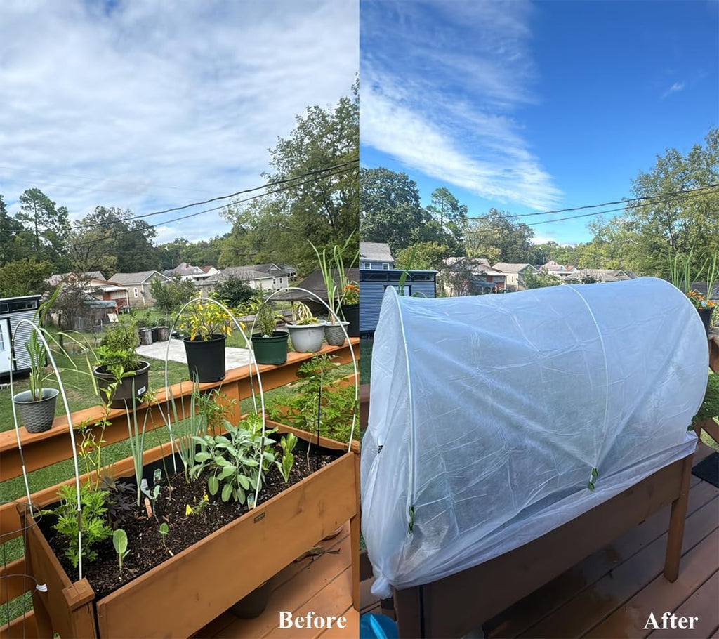 Frost Cloth Plant Freeze Protection, 7x100 Ft Floating Row Cover | Frost Blanket for Garden Beds, Winter Plant Cover