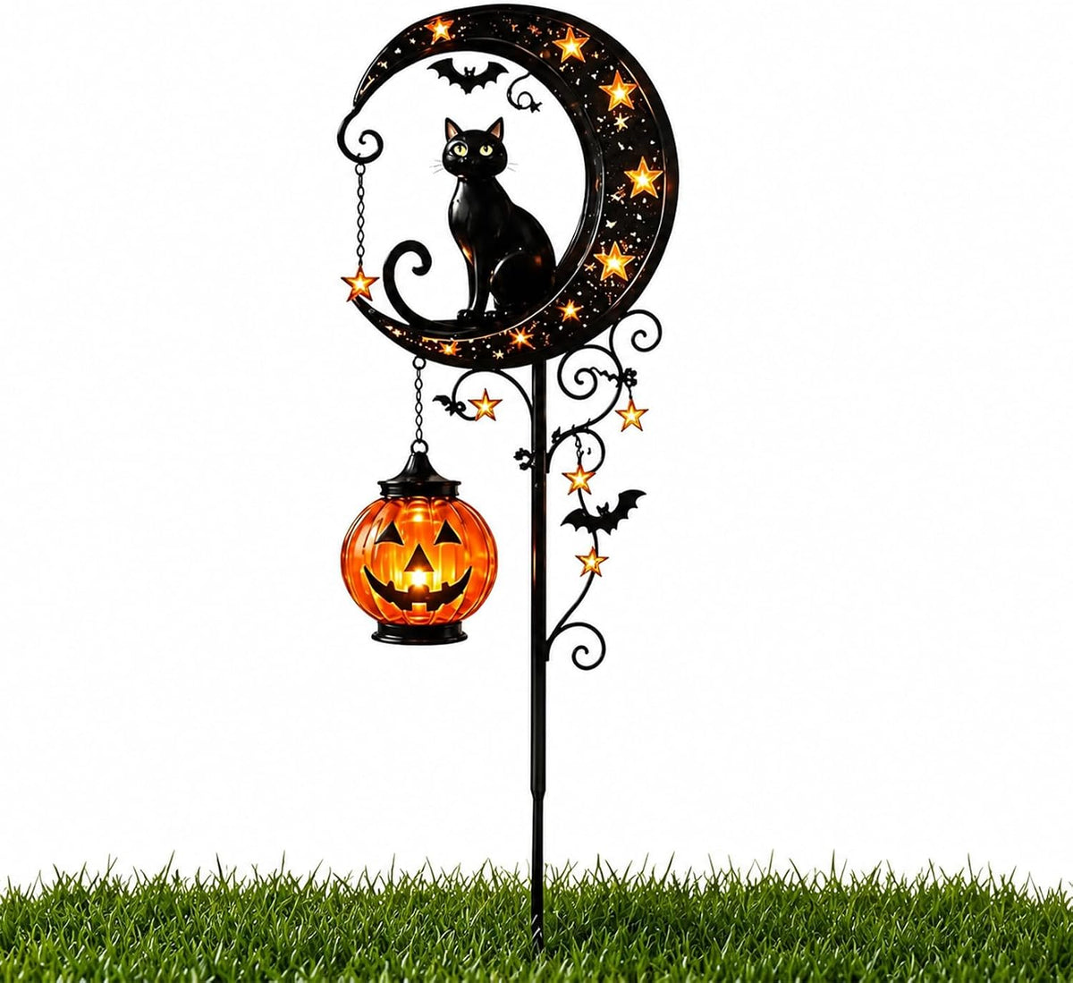 Outdoor Christmas Decorations Garden Stakes,Metal Cat Tree Yard Sign Decor