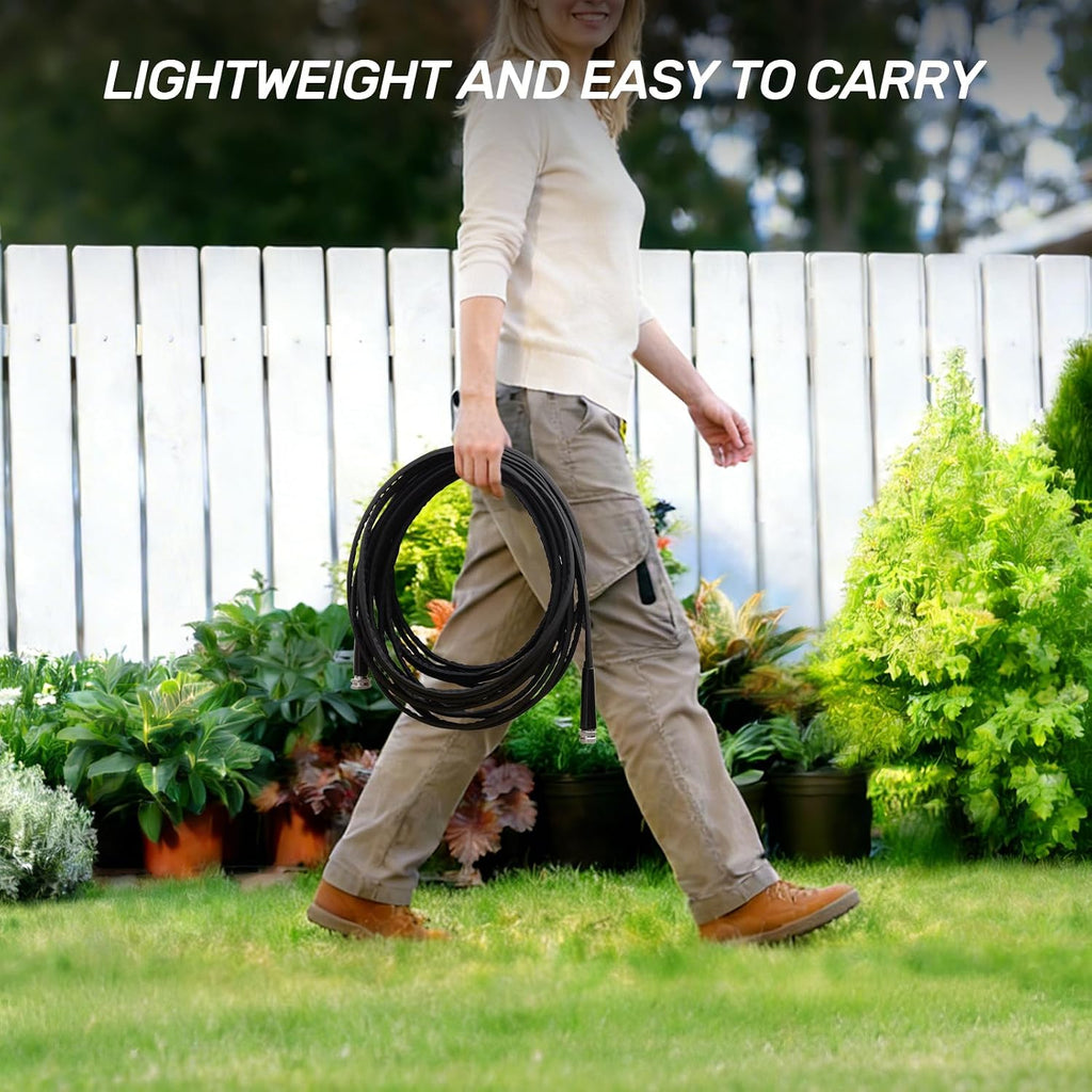 Garden Hose 100ft Non-Expandable,Lightweight,Premium Flexible, Kink-Resistant Design, Extra Durable & Leakproof with