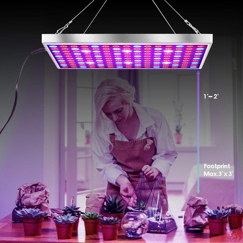 Diboys LED Grow Light for Indoor Plants, 45W Plant Lights Full Spectrum Panel Grow Light for Seedlings, Succulents