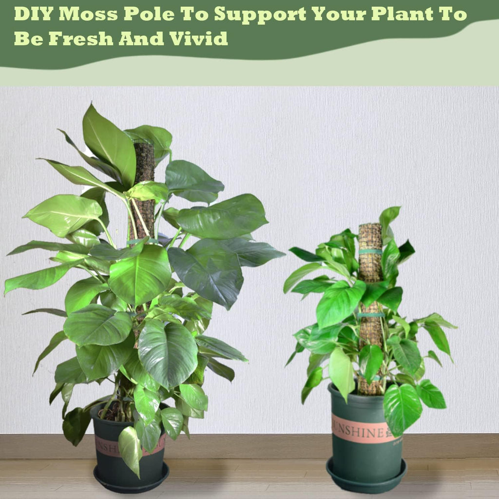 Moss Pole DIY Kit, 26.3ft Metal Moss Pole for Plants Monstera, 8Pcs 8.3in×3.3ft Steel Wire Mesh with Plier, Cable Zip