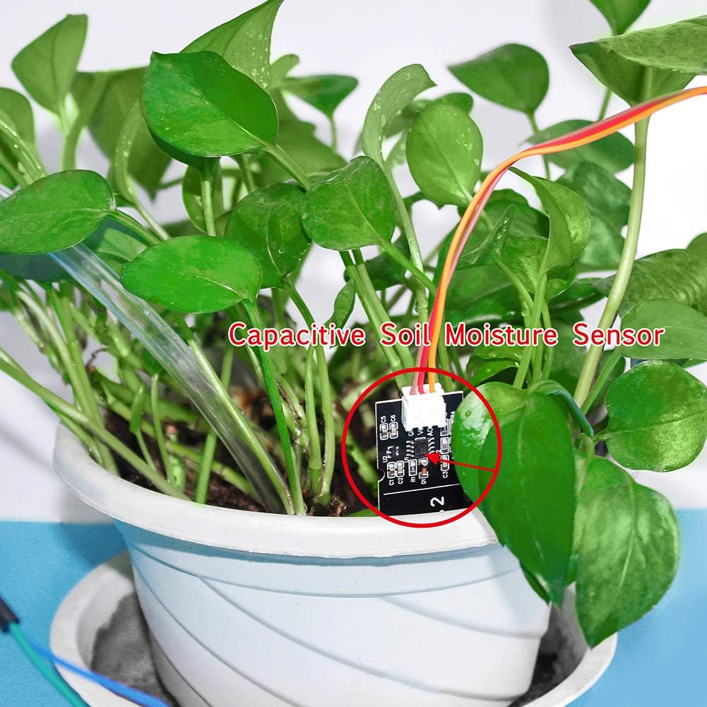 Upgrade Automatic Irrigation DIY Kit Self Watering System for Garden Plant, Development Board + 4pcs Soil Moisture