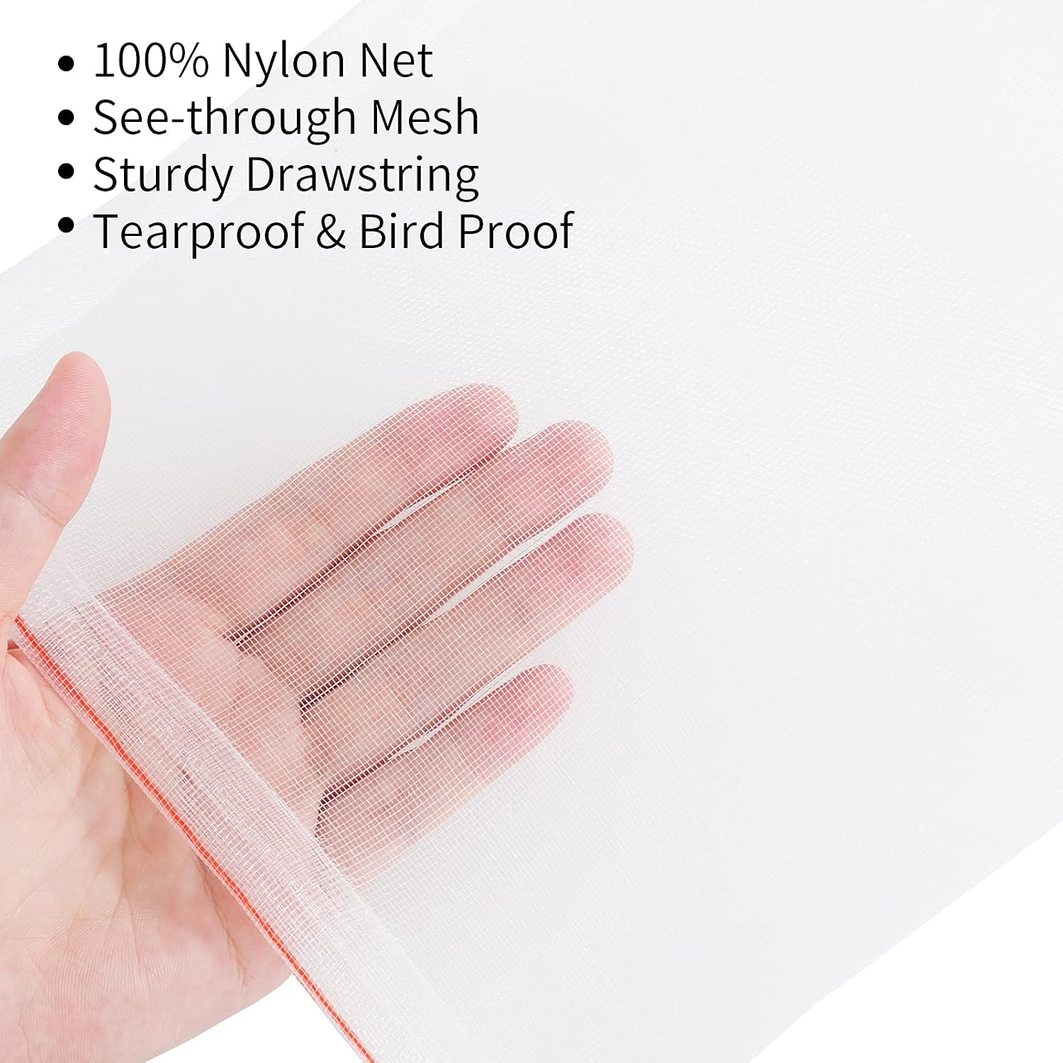 Kikhope Fruit Protection Bags, 50 Pcs 14"x10" Garden Netting Bags White | Fruit Netting Bags, Fruit Protection Netting