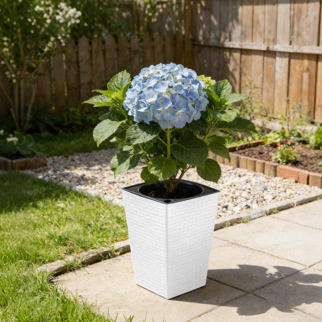 Self Watering Pots for Indoor Plants, 2 Pack Flower Pots Self Watering Planter 10.7" x 6.9" Plastic Pots African Violet